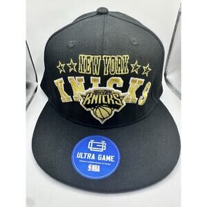 New York Knicks NBA Official Ultra Game Snapback Adjustable Hat/Cap Black New
